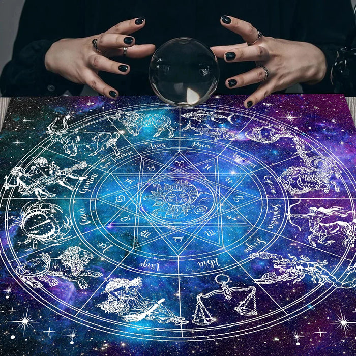 12 Constellations Tarot Card Tablecloth