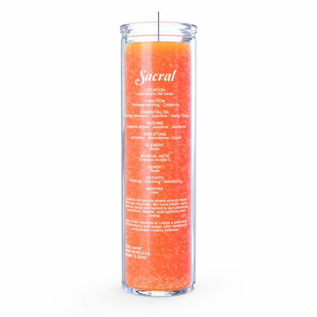 Sacral Chakra Candle - Orange - 7 Day