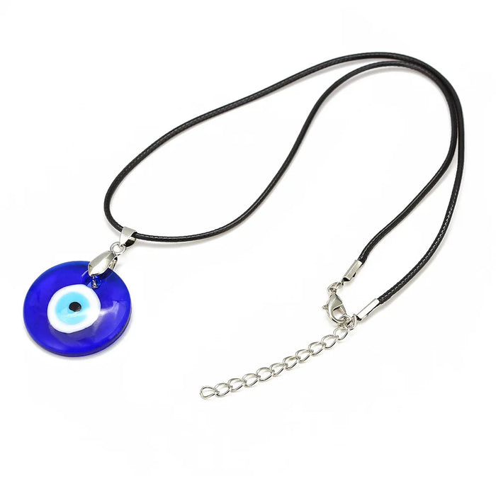 Vintage Turkish Evil Eye Pendant Choker Necklace