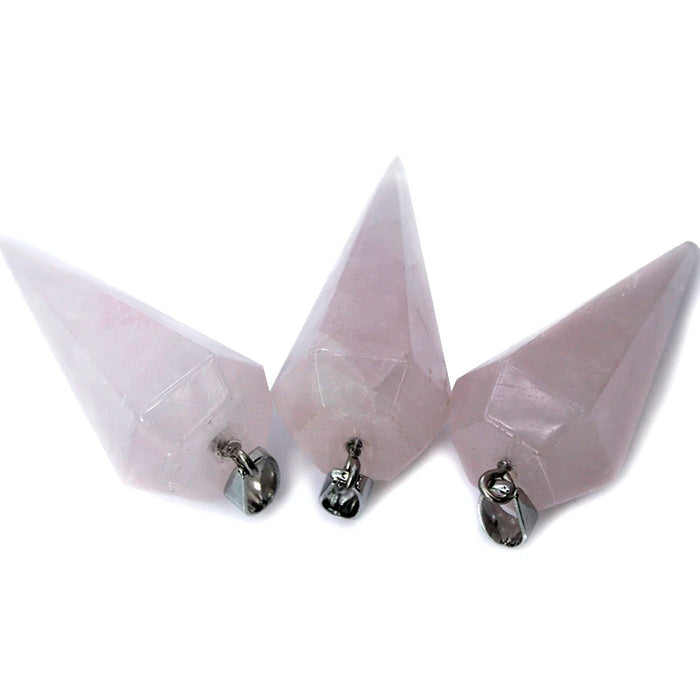 Reiki Healing Crystal Stone Pointed Pendant Necklaces