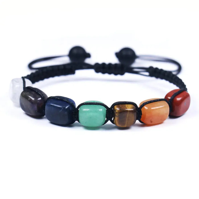 7 Chakra Bracelet Stone Rectangle