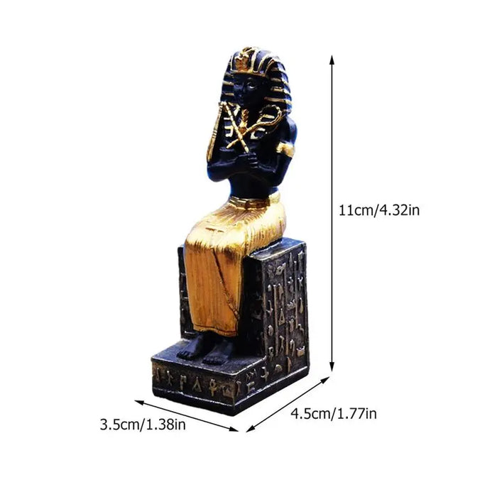 Gold Decor Egyptian Pharaoh Figurine