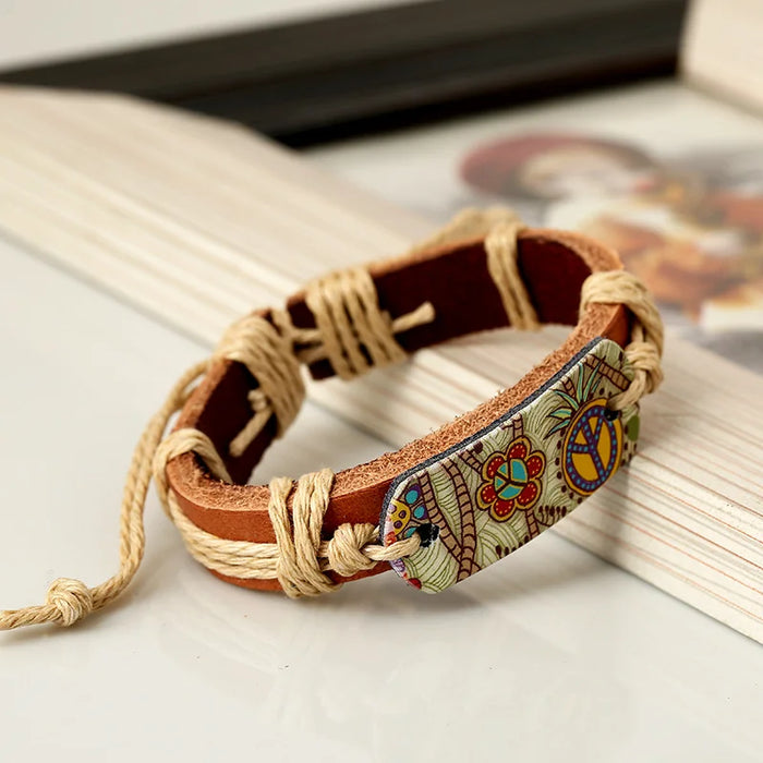 Hippie Retro Leather Adjustable Bracelet