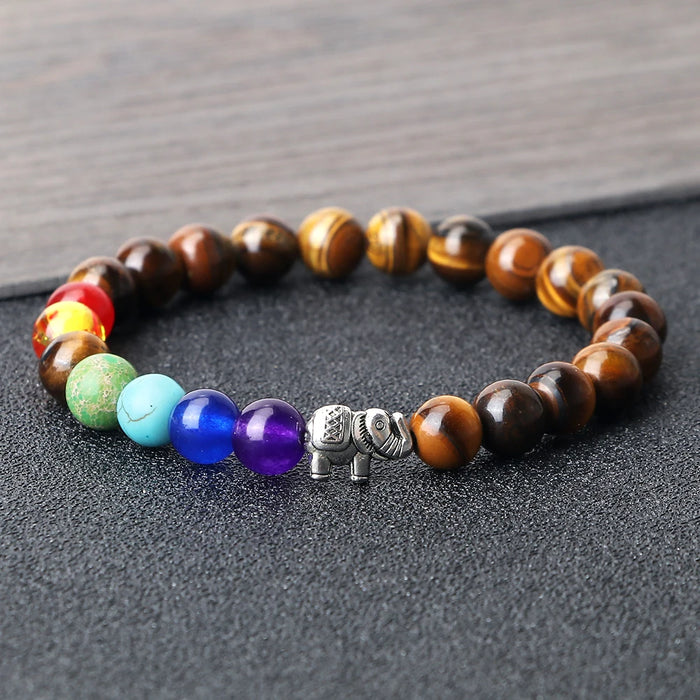 Reiki 7 Chakra Bracelet - Elephant