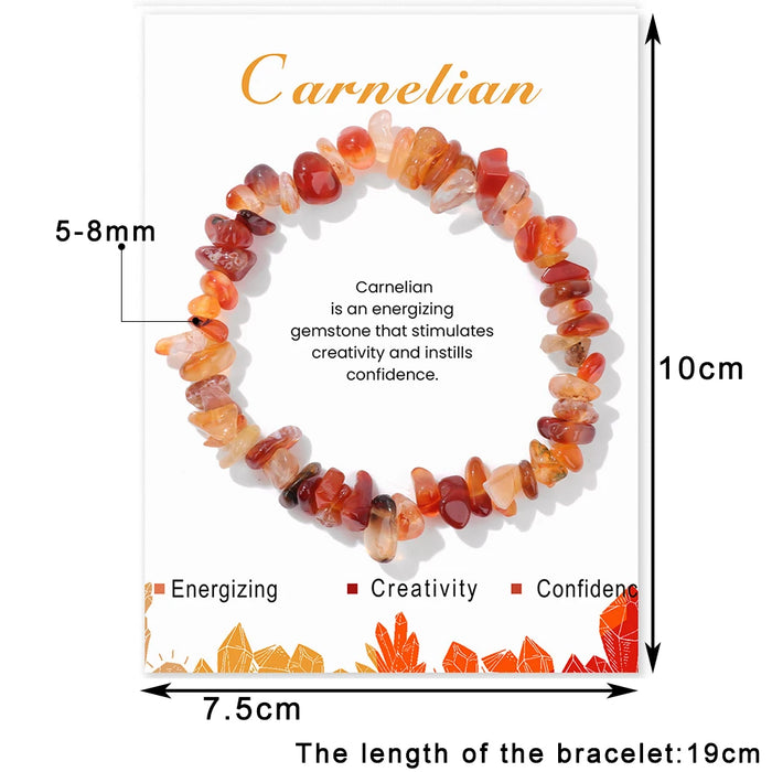 Natural Chip Bracelet Carnelian