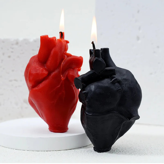 Creative human heart candles