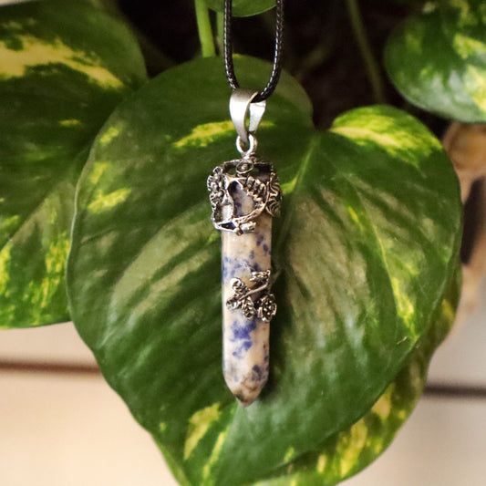 Sodalite Flower Point Necklace