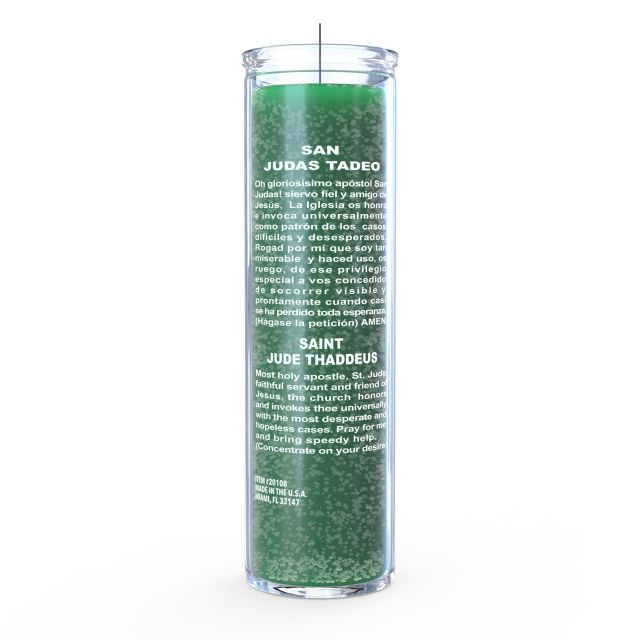 San Jude Candle - Green 7 Day