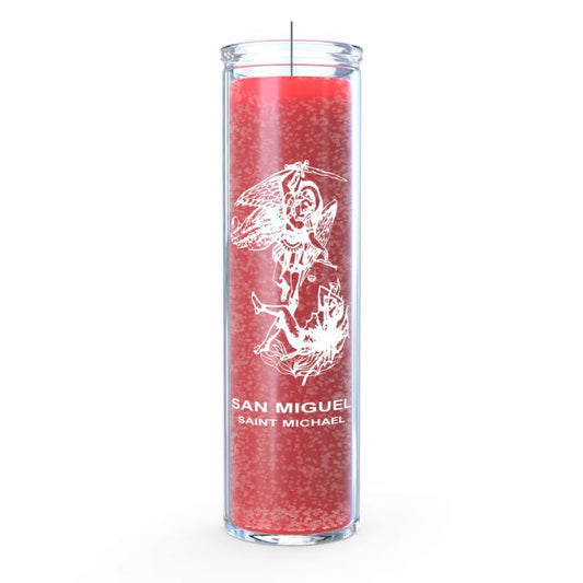 St. Michael Candle - Red - 7 Day