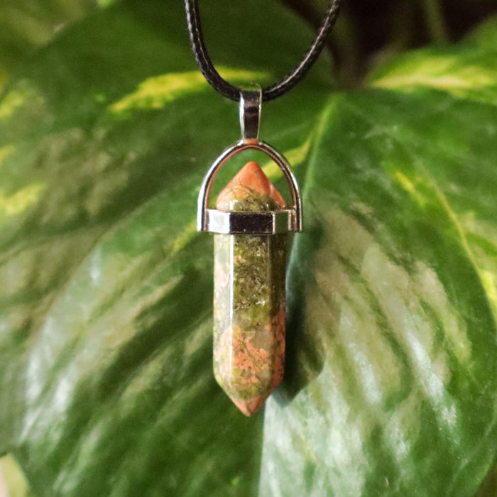 Unakite Point Necklace