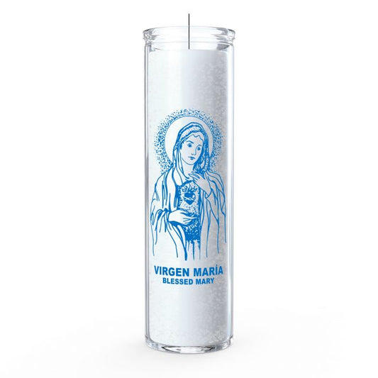Virgin Mary Candle - White - 7 Day