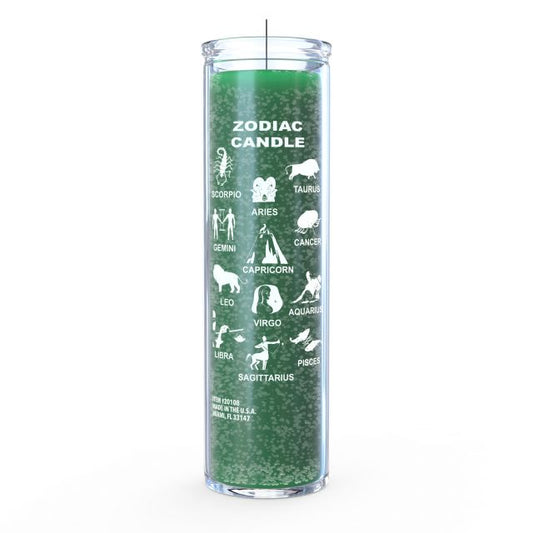 Zodiac Candle - Green - 7 Day