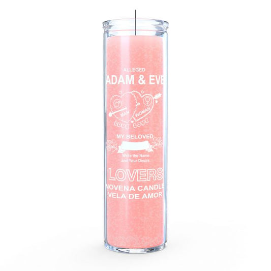 Adam And Eve Lovers Candle - Pink- 7 Day