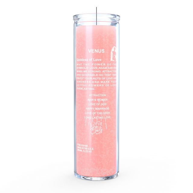 Adam And Eve Lovers Candle - Pink- 7 Day