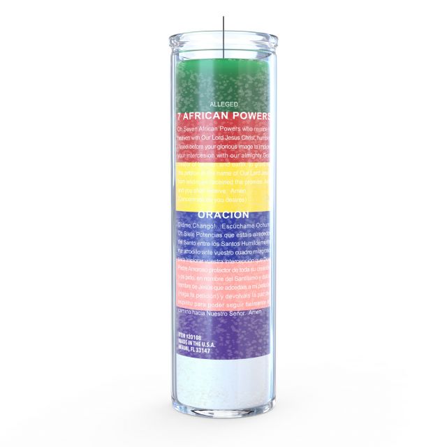 7 African Powers Candle - Rainbow - 7 Day
