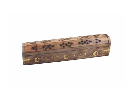 Ying Yang Wooden Incense Burner Box
