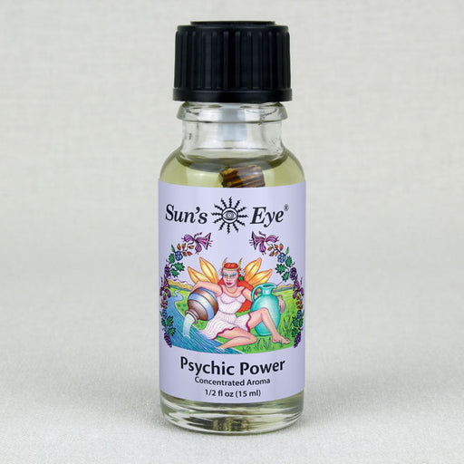 A person looking up at the sky while holding a bottle of Psychic Power Oil